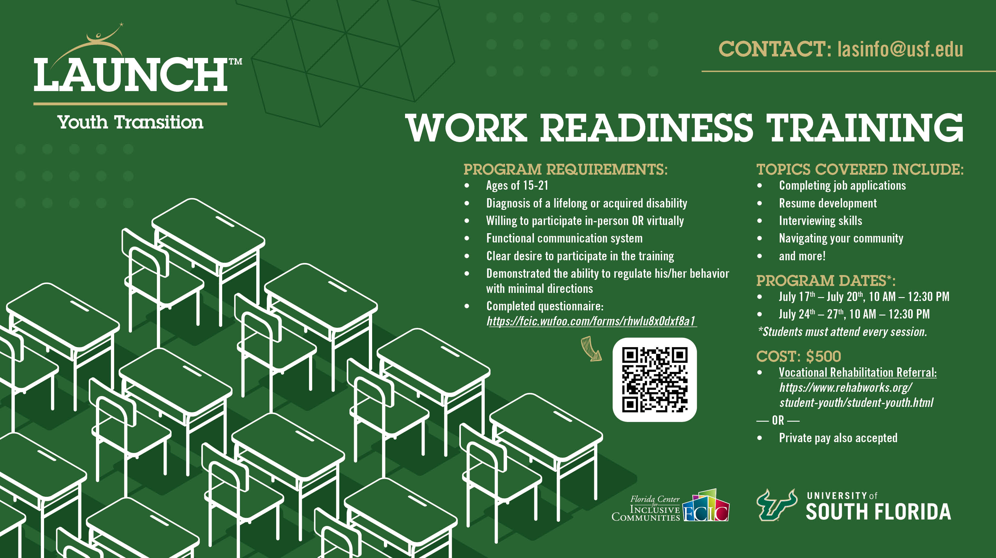 LAUNCH Work Readiness Training Flyer